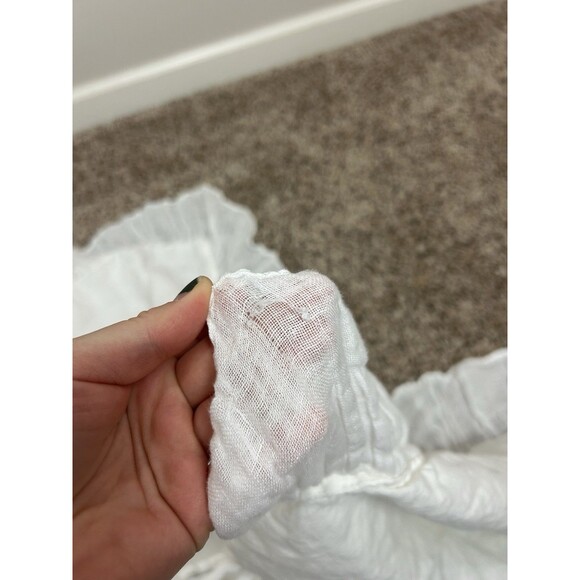 Bella Notte White Linen Whisper Deluxe Shams With Ties Set Of 2 - Picture 8 of 10